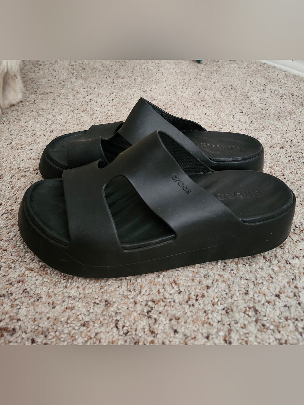 Crocs Black Platform Sandals